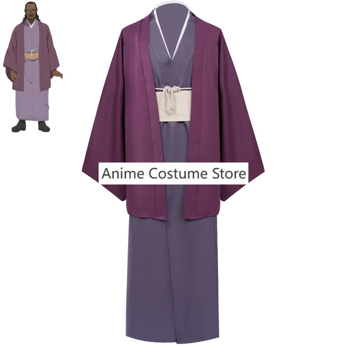 Anime Lycoris Recoil MIKA Cosplay Costume Direct Attack DA LycoReco Purple Grey Kimono Uniform Man Halloween Carnival Suit