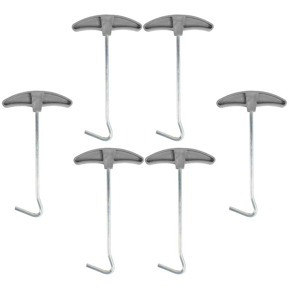 

6pcs Tent Lightweight Tent Peg Puller Stake Pullers Stake Lifter Camping Hook Accessories Pegs Remover Outdoor Gear