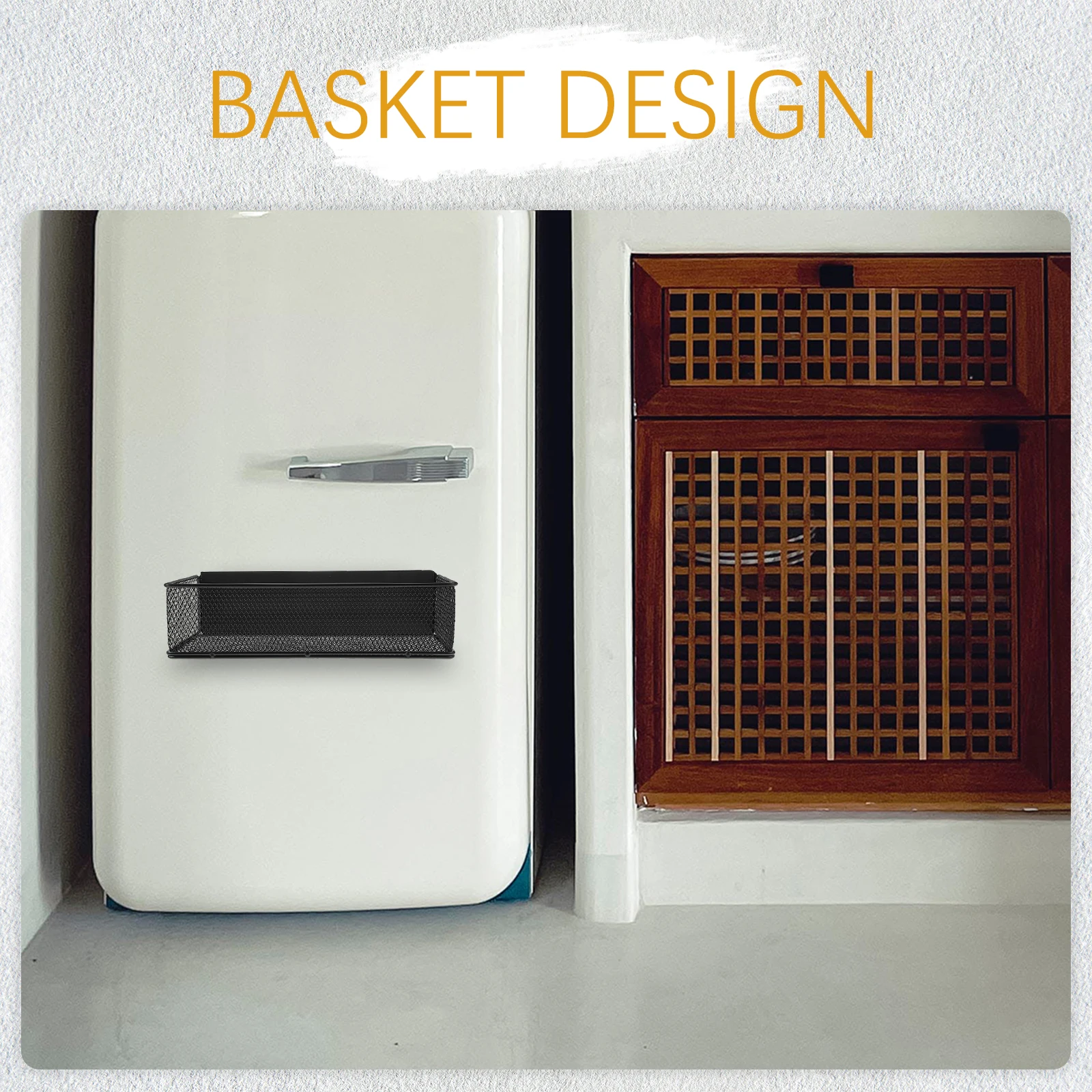 

Magnetic Storage Shelf Black Over Door Rack for Refrigerator Kitchen Organizer Multi-Function Spice Rack Fridge Cabinet Shelf