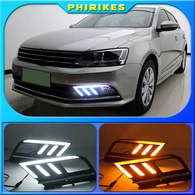 

LED DRL Daytime Running Light Daylight For Volkswagen VW Jetta Sagitar MK6 2015-2018 car styling driving