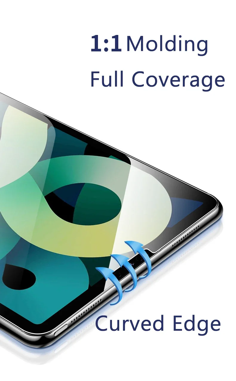 애플 아이패드 프로 11 12.9 10.2 9.7인치 5 6 7 8 9 10 에어 1 2 3 4 미니용 강화유리 액정 보호필름 (먼지 방지 진공 포장)