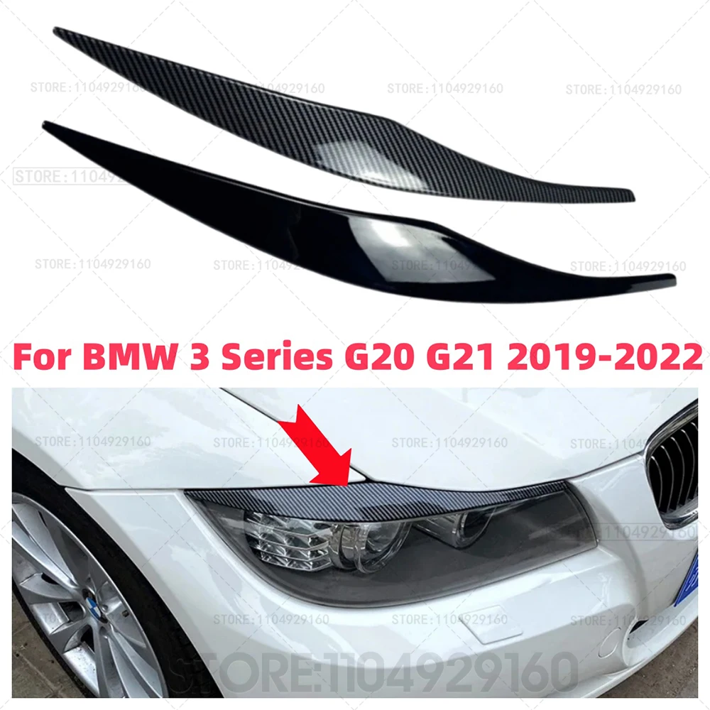

For BMW 3-Series E90 E91 320I 330I 2005-2012 Front Headlight Cover Garnish Strip Eyebrow Cover Trim Sticker Exterior Decoration
