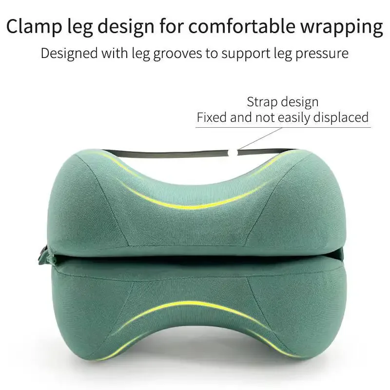 Memory Foam Knee Pillow for Side Sleepers with Straps Soft Leg & Knee Pillow Memory Foam Leg Pillow for Side Sleepers