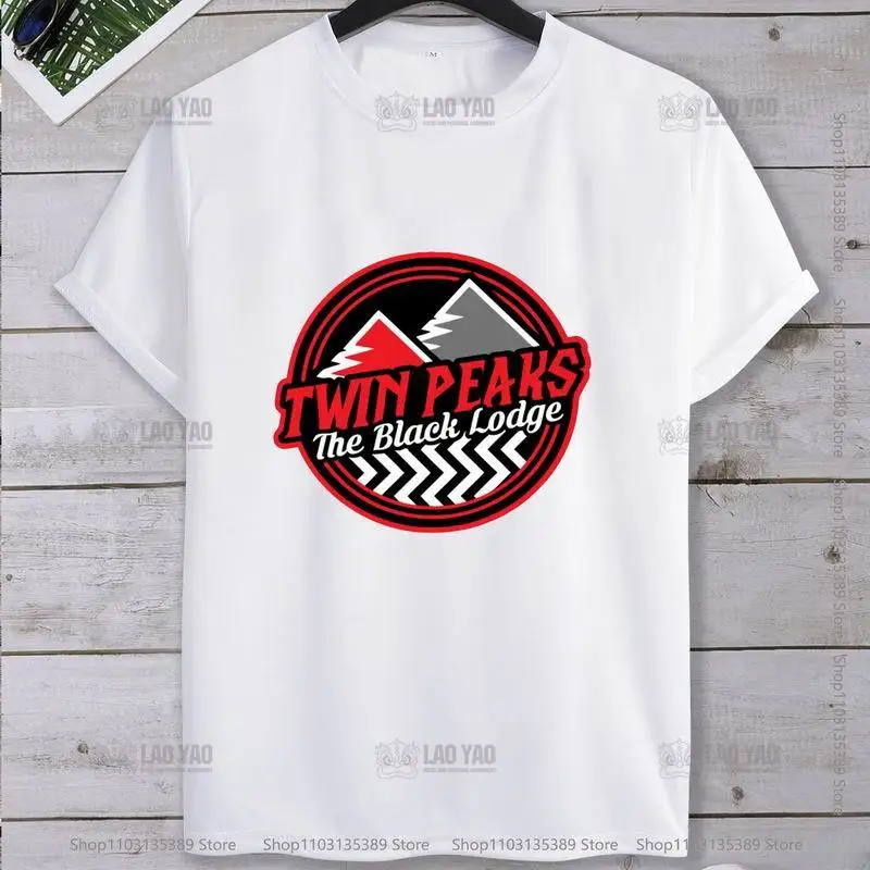 Twin Peaks Logo T-shirts Summer Vintage Short-sleev  Graphic T Shirts Streetwear   Camisa  Tees