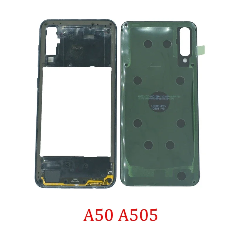 Phone Chassis Back Cover For Samsung A50 A505 A505F A505FN A505FM A505GN Housing Middle Frame With Rear Panel