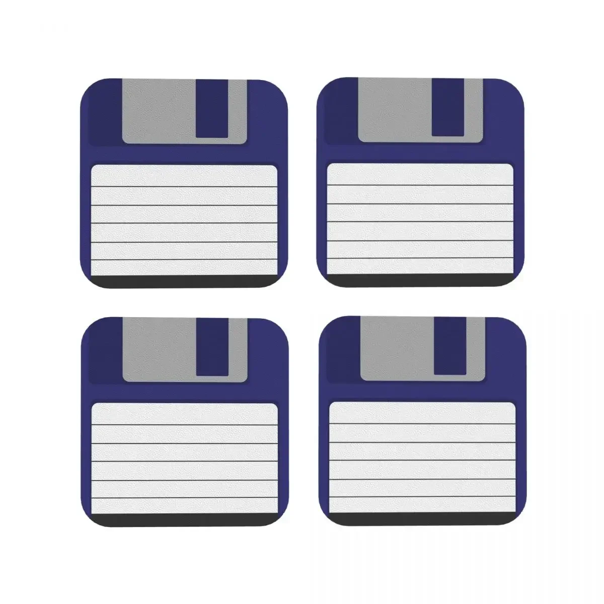 Floppy Disk Coasters Coffee Mats Set of 4 Placemats Mug Tableware Decoration & Accessories Pads for Home Kitchen Dining Bar