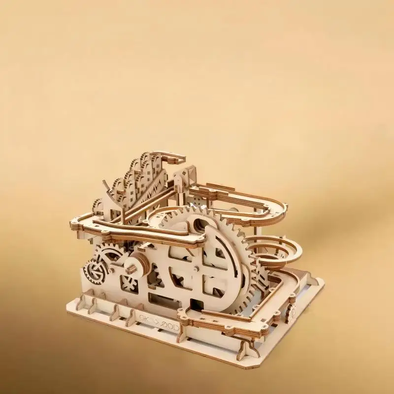 OUZEY 3D-Holzpuzzle Marble Run STEM-Modellbausatz – mechanisches Gleisbaupuzzle, Lernspielzeug für Jugendliche und Erwachsene