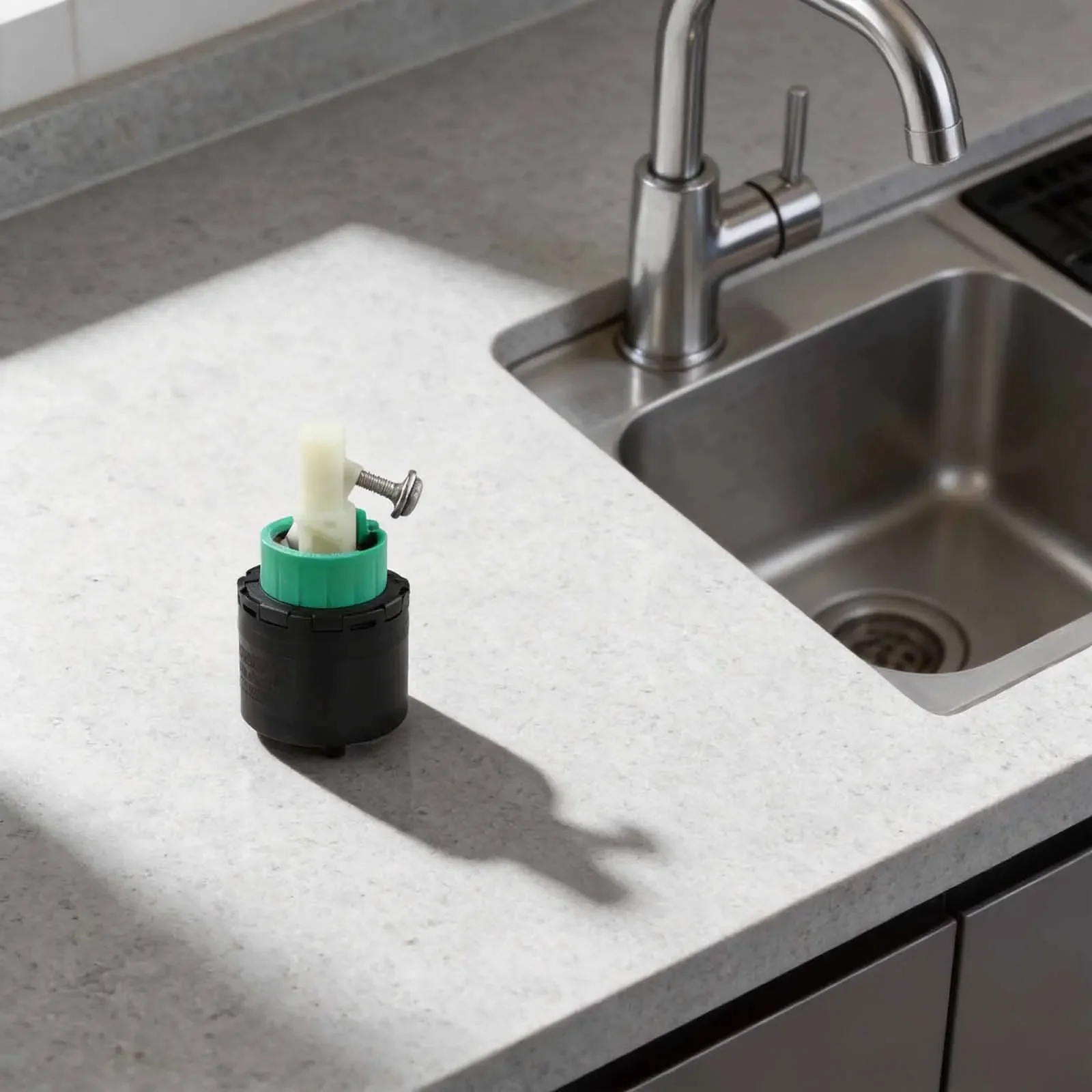 

Kitchen Tap Cartridge Replacement Part For M3/M2 2IN Single-Hole Valve ABS, Leak-Proof Design For Kitchen Bathroom Fixtures