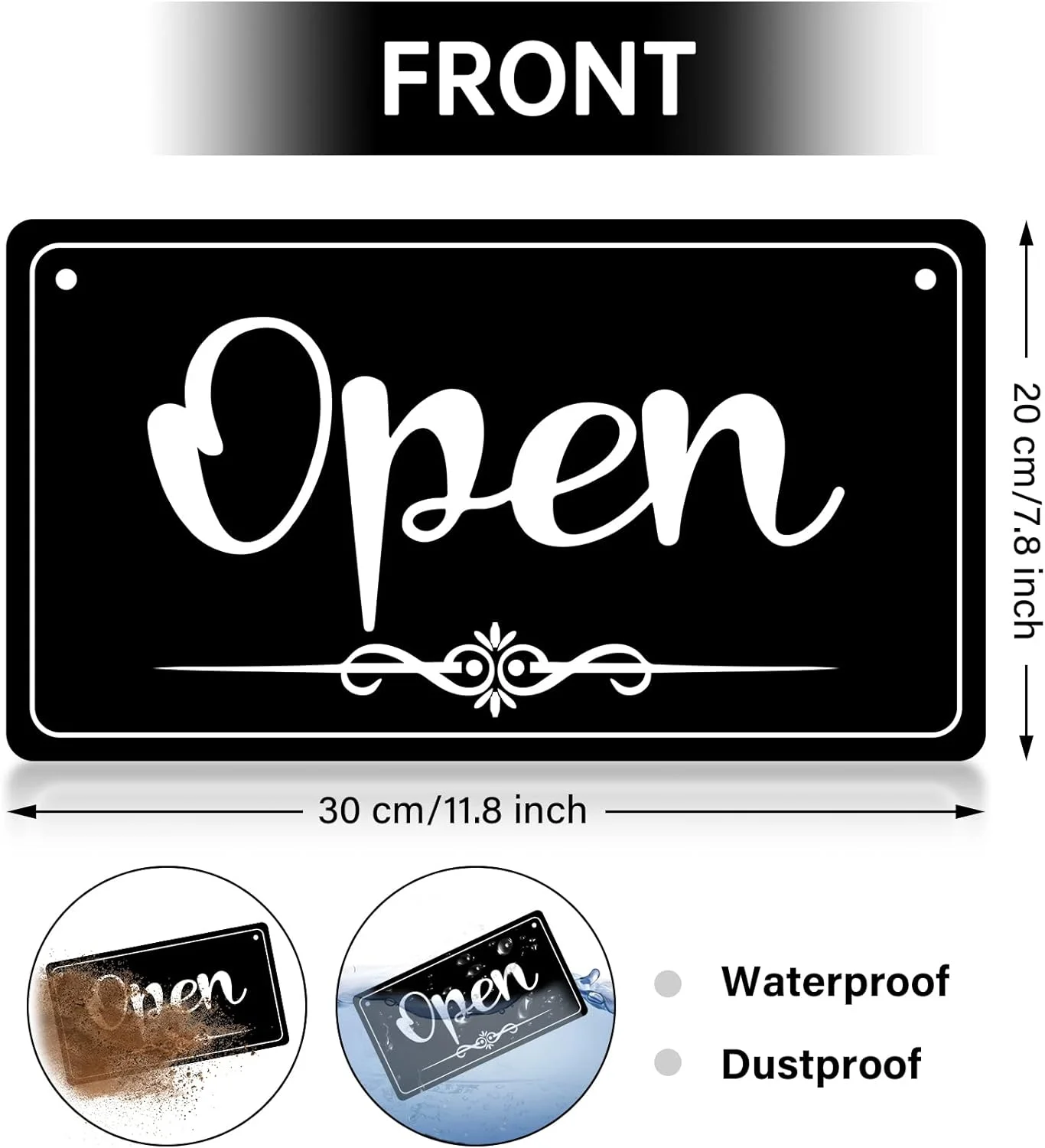 Double Sided Open Closed Sign Hanging Open Signs for Business with Rope for Walls Window Shop Bar Hotel