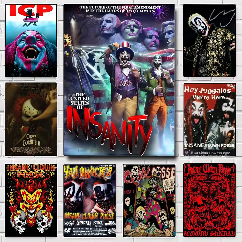 Classic Band I-Insane C-Clown Posse Poster Modern Wall Art for Bedroom Living Room Cafe Bar Aesthetic Home Decor Gift