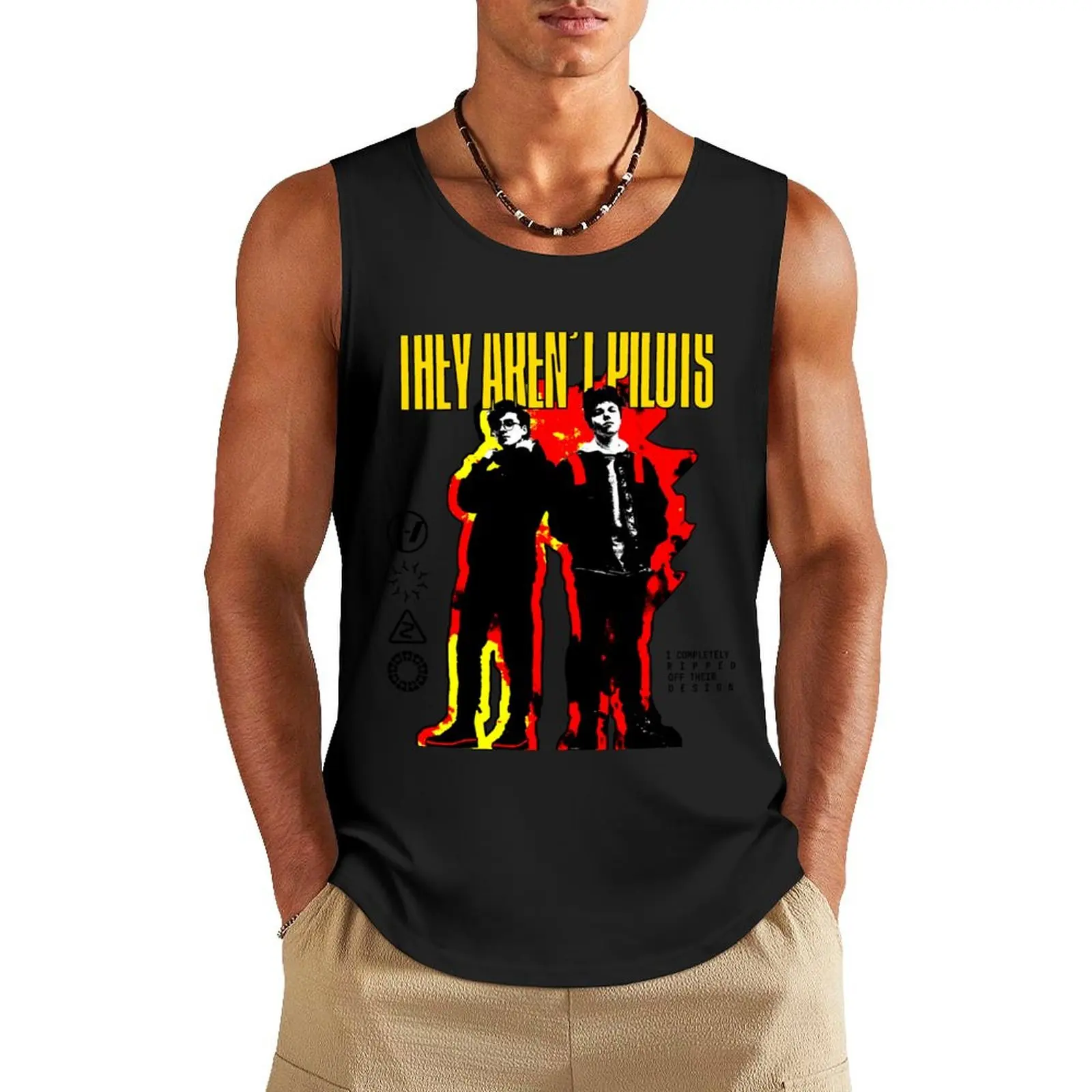 

THEY AREN'T PILOTS Duncan & Bright Tank Top Men gym sportswear male top