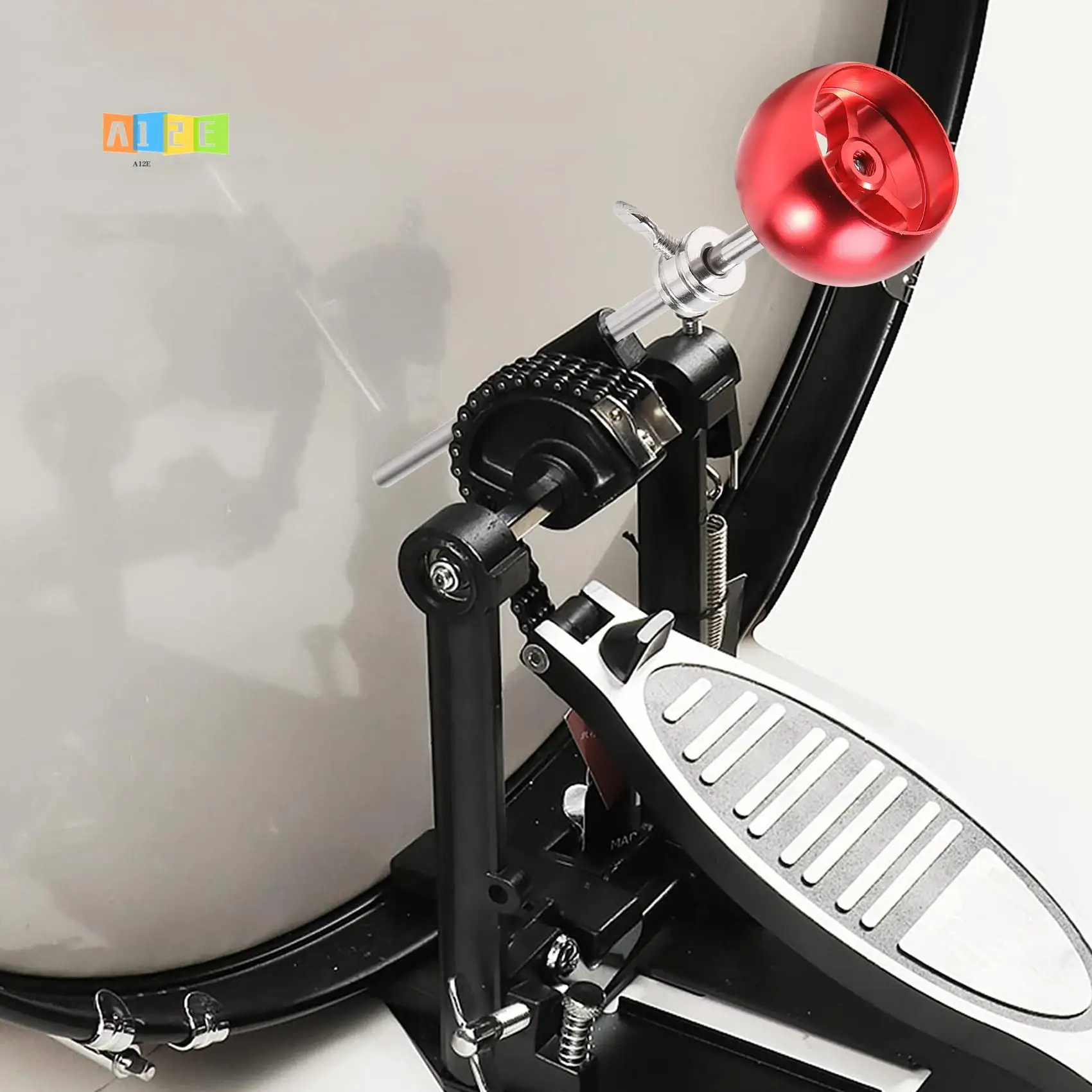 A12E-Aluminum Alloy Bass Drum Pedal Beater Kick Drum Foot Pedal Beater Percussion Instrument Accessory Part