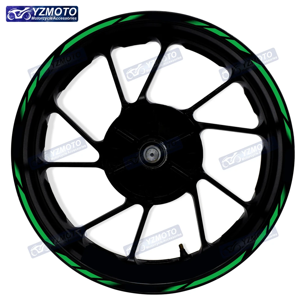 For Kawasaki Ninja Z1000SX NINJA1000 motorcycle 17 inch front and rear decals wheel waterproof reflective rim sticker decoration