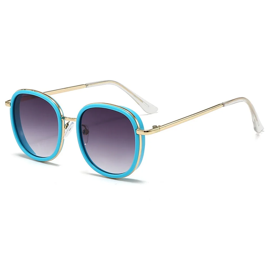 KLASSNUM Outdoor Sunglasses Unisex Kids Sun Glasses Uv Eyewear Metal Frame Retro Round Metal Eyeglasses For Outdoor Goggles