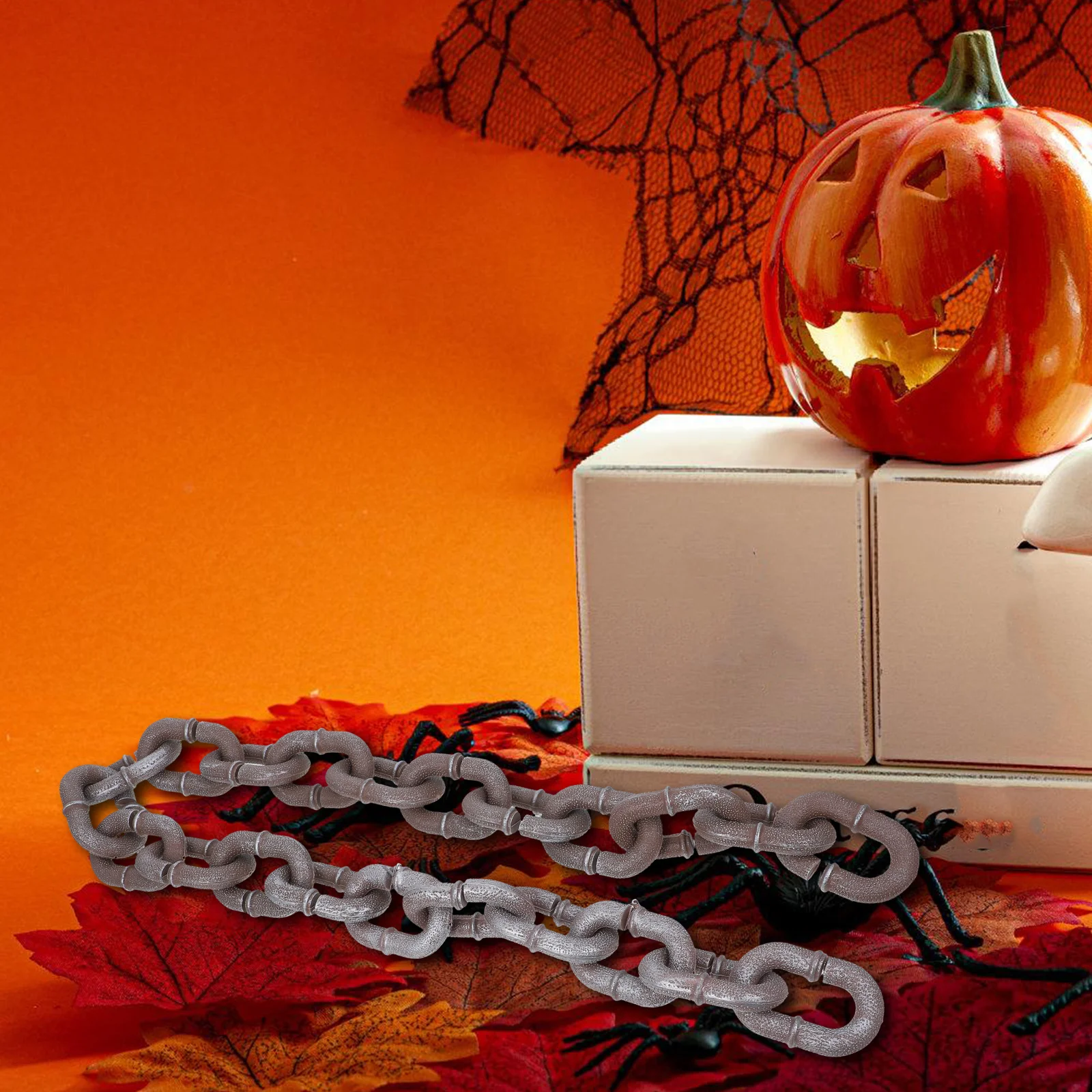 

1pcs Iron Chain Halloween Party Prop Fake Plastic Chains for Halloween Prop Cosplay Costume Horror Festive DIY Decor