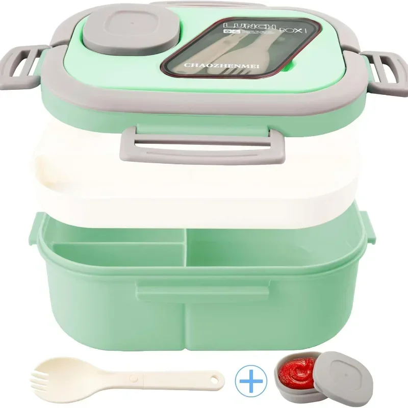 Spacious 40.5 Oz Bpa-Free Bento Lunch Box For Adults - Leakproof, Microwave & Dishwasher Safe With 4 Compartments
