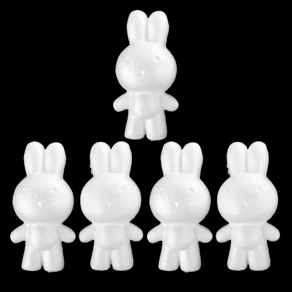 Styrofoam Foam Craft Rabbit Shaped High Density Modeling Foam DIY Craft Ornament for Handmade Decoration