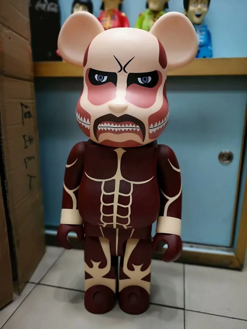 Hot 70cm1000% Attack on Titan Bearbrick Bear@Brick Action Figures Bear PBS Model Figures DIY Paint Dolls Kids Toys Children