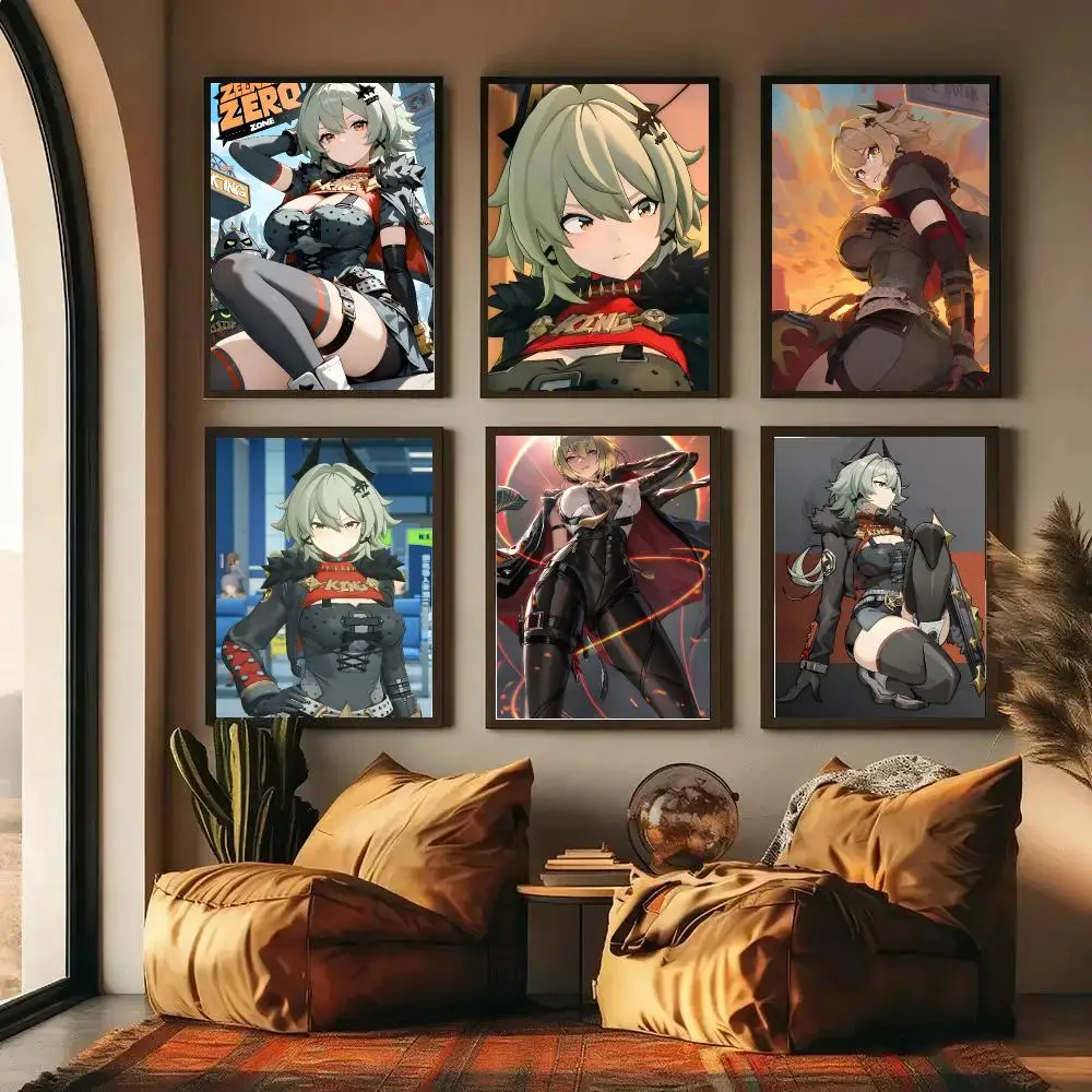 Anime C-Caesar King Z-Zenless Zone Poster Self-adhesive Art Waterproof Paper Sticker Coffee House Wall Decor