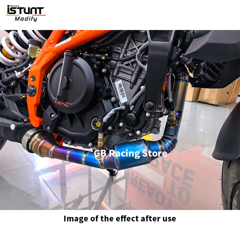 Slip On For KTM DUKE 390 250 390 ADV Adventurer 2024 Motorcycle Exhaust System Espace Moto Titanium alloy Front Link Pipe