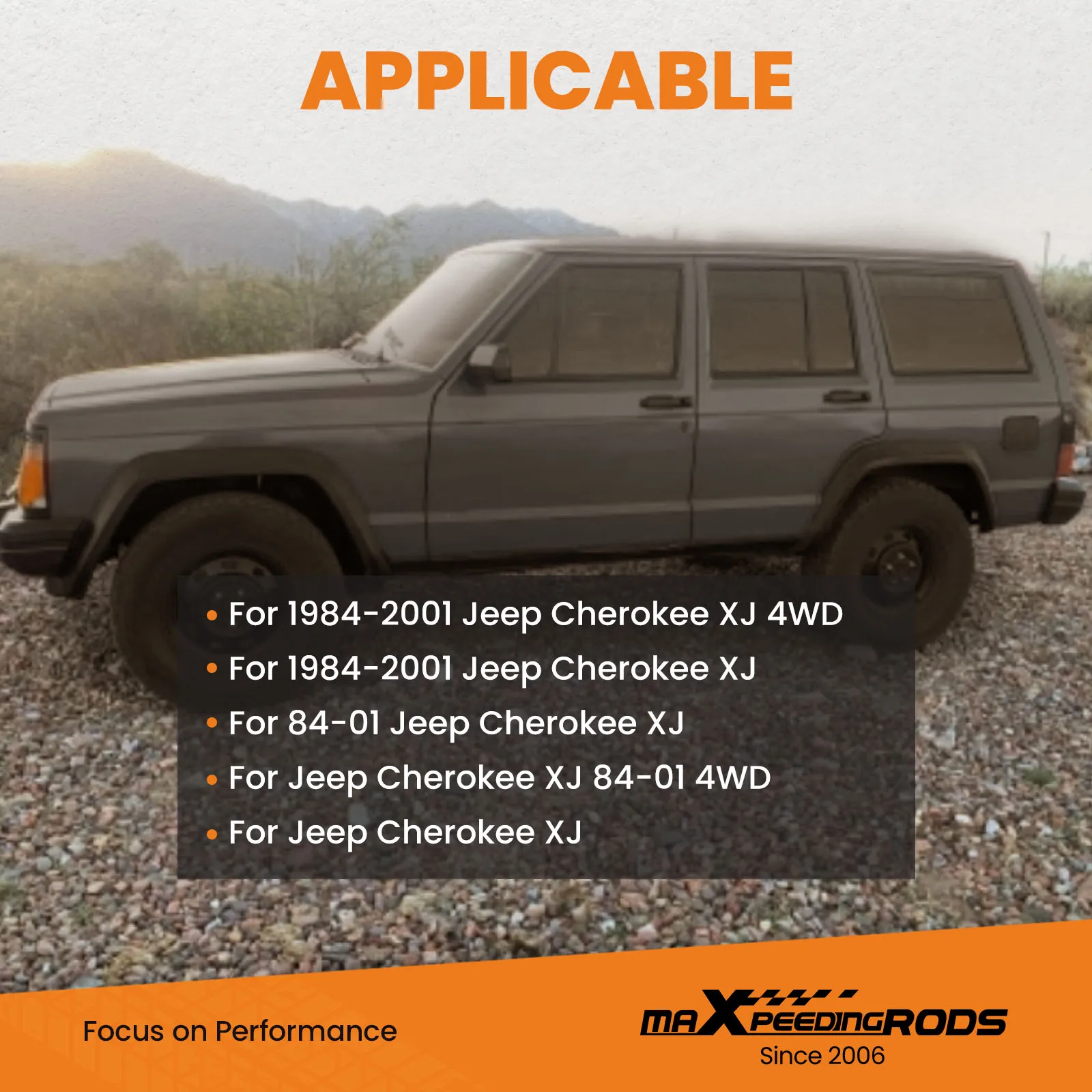 Leveling Lift Kits Front 3'' Rear 2'' Shackles for Jeep Cherokee XJ 1984-2001