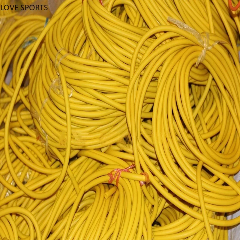 5-10M Yellow Color Elastic Latex Rubber Tube 50100 Fitness Training Stretch Pull Rope Resistance Band Trampoline Rubber Band