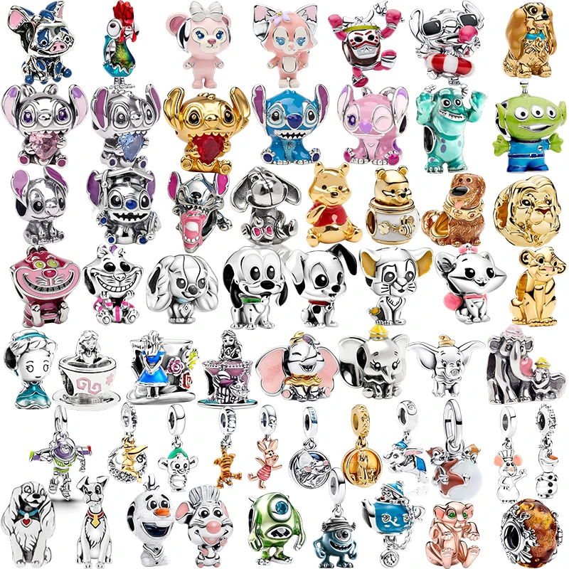 Image of 2026 Neue Trendige Disney Charm-Perlen Anhänger Passend für Original Schlangen-Silberarmband Halskette Perlen für DIY Schmuck Frauen Geschenk