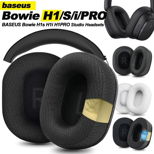 Imagen 1 del producto Almohadillas para auriculares BASEUS Bowie H1S/H1i/H1 D02 D05 PRO, almohadillas de repuesto, tela de malla, cubiertas de memoria, esponja, proteína suave