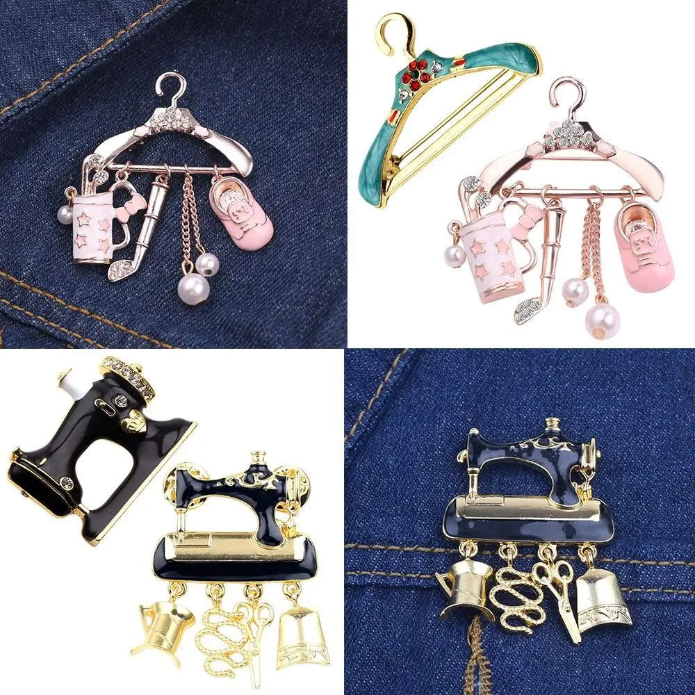 가방 의류 액세서리 배지 펜던트 여성용 옷걸이 브로치 정장 칼라 핀 에나멜 브로치 재봉틀 브로치
