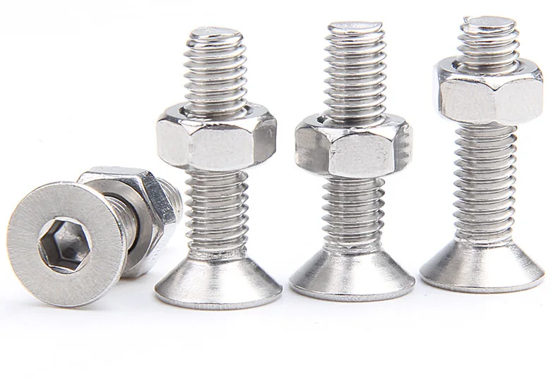 1/4-1/2 Stück Innen sechs kant schraube metrisch versenkt m2 m2, 5 m3 Flach kopf Maschinen schraube Sortiment Kit Edelstahl Inbus schraube – Detail 7