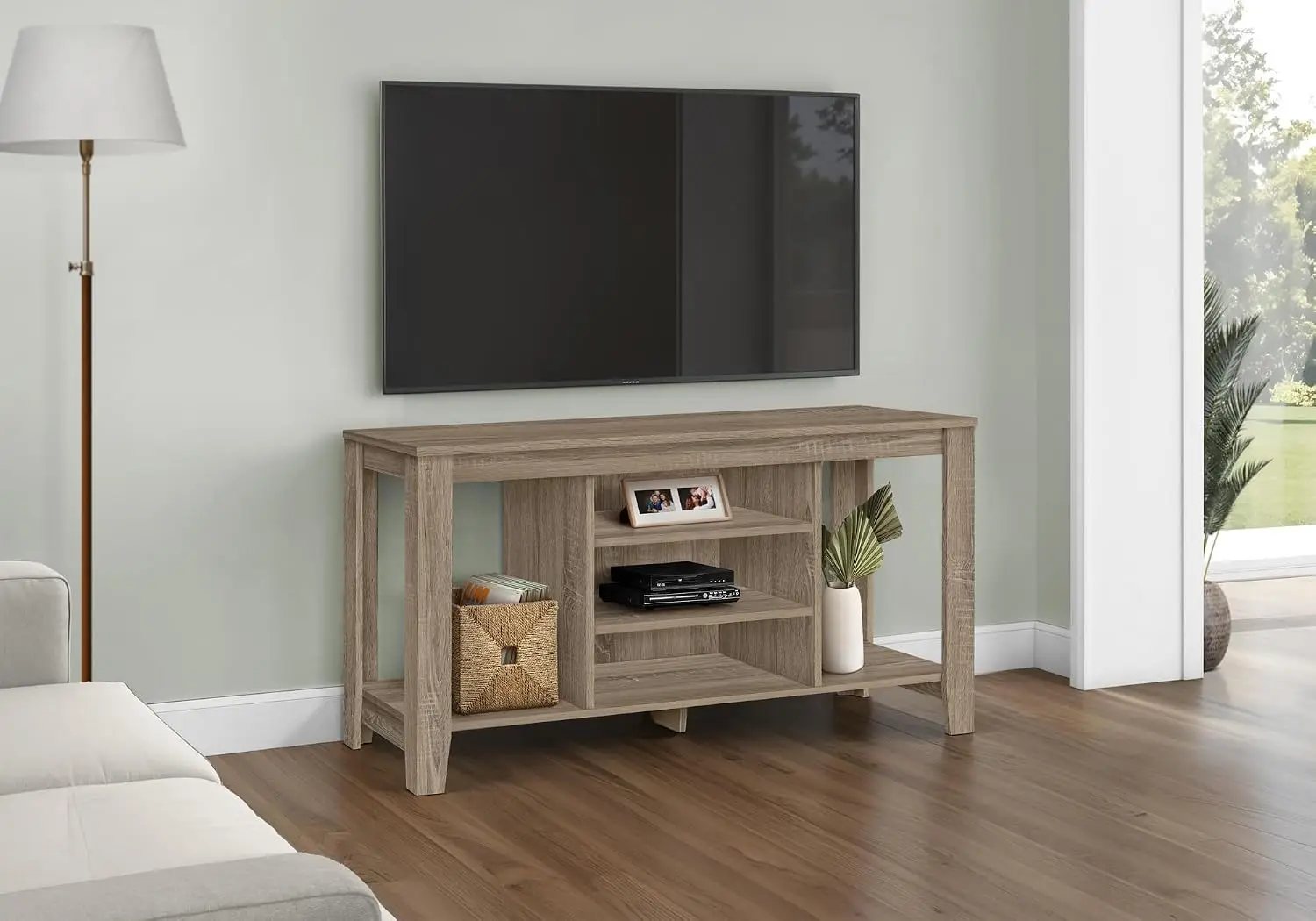 Dark Taupe Reclaimed-Look TV Console 48-Inch, Customized