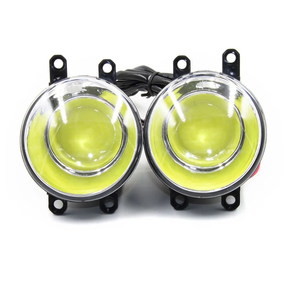 

For Toyota Car Led Fog Lamp 12-24V High Brightness and High Power COB Fog Light 2Pcs DRL Daytime Running Light Accessories