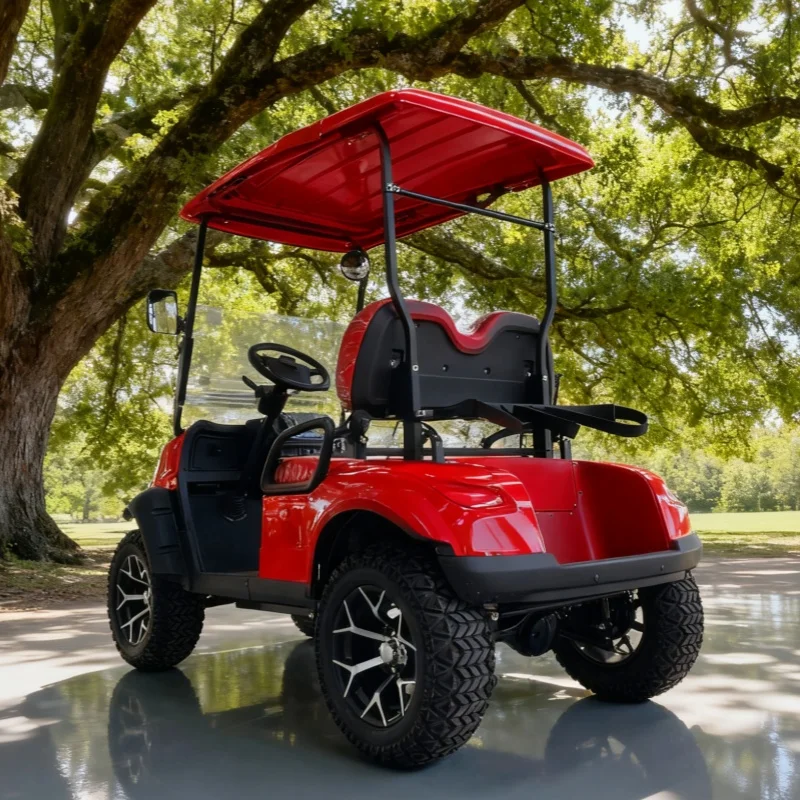 4-Wheel Golf Cart Street Electric Golf Cart 72V Lithium Battery Golf Cart Off-Road Tires Front Bumper Touch Screen Multi - Media