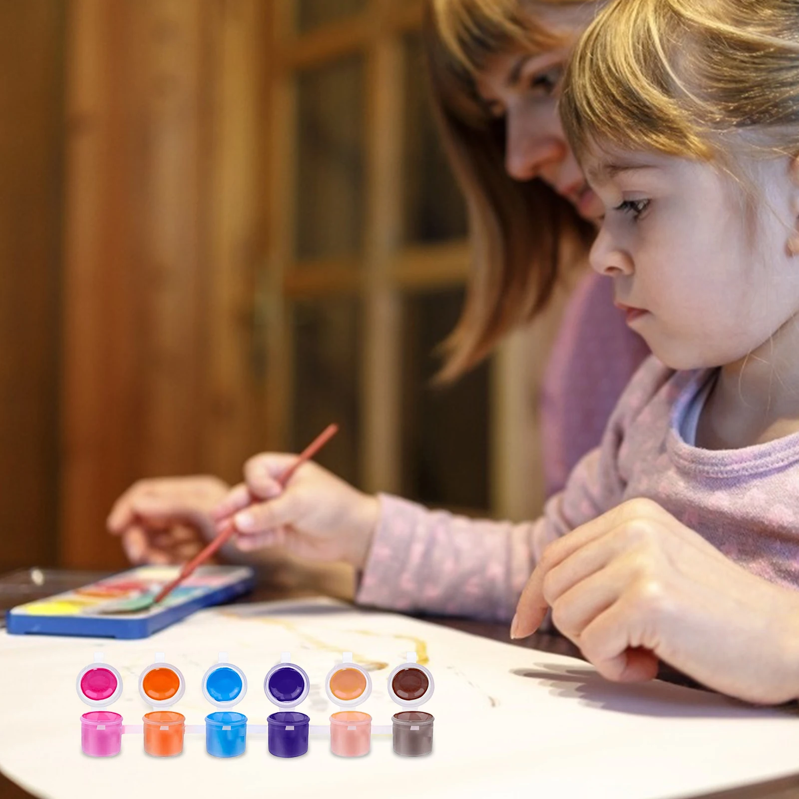 40pcs Paint Box Empty Pots Strips Travel Accessories Small Plastic Mini Storage Containers Clear with Lids Child