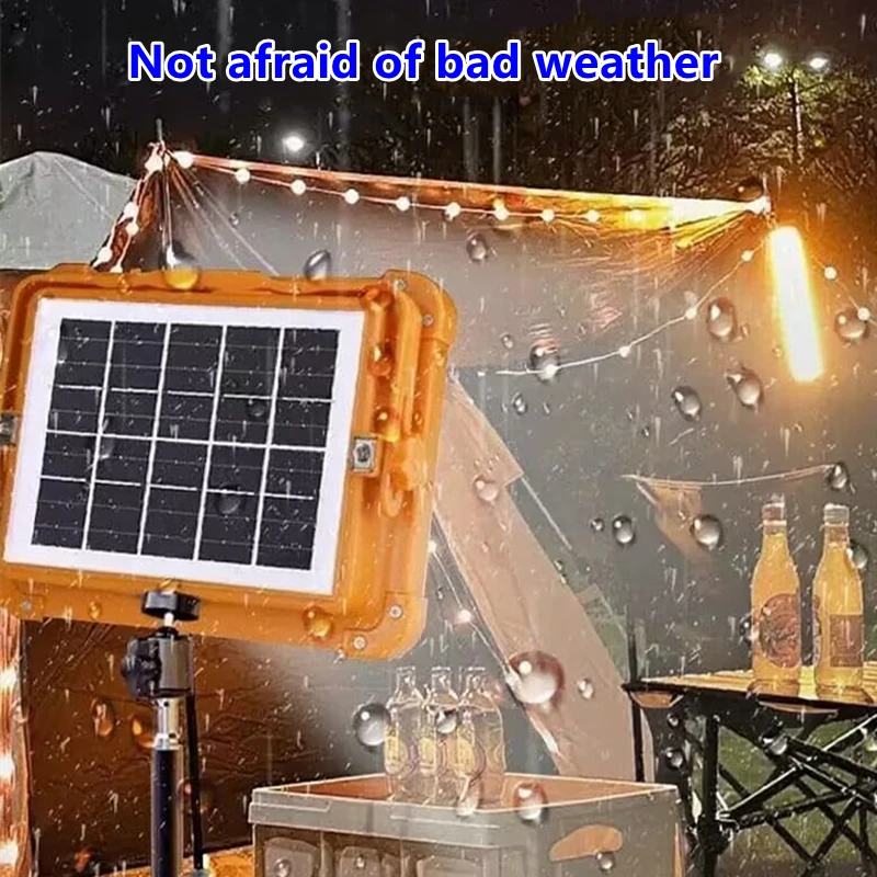 

Camping Lantern 2400mAh High Solar Rechargeable LED Tent Light with Magnet Powerful Flashlight Power Bank Repair Emergency Lamp