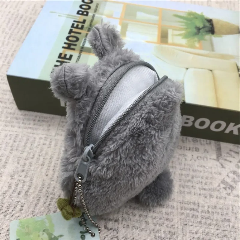Ghibli Totoro Dust Bunny Plush Coin Purse & Keychain - Cute Kawaii Cartoon Wallet Card Holder for Girls, Women Gifts  Anime Fans