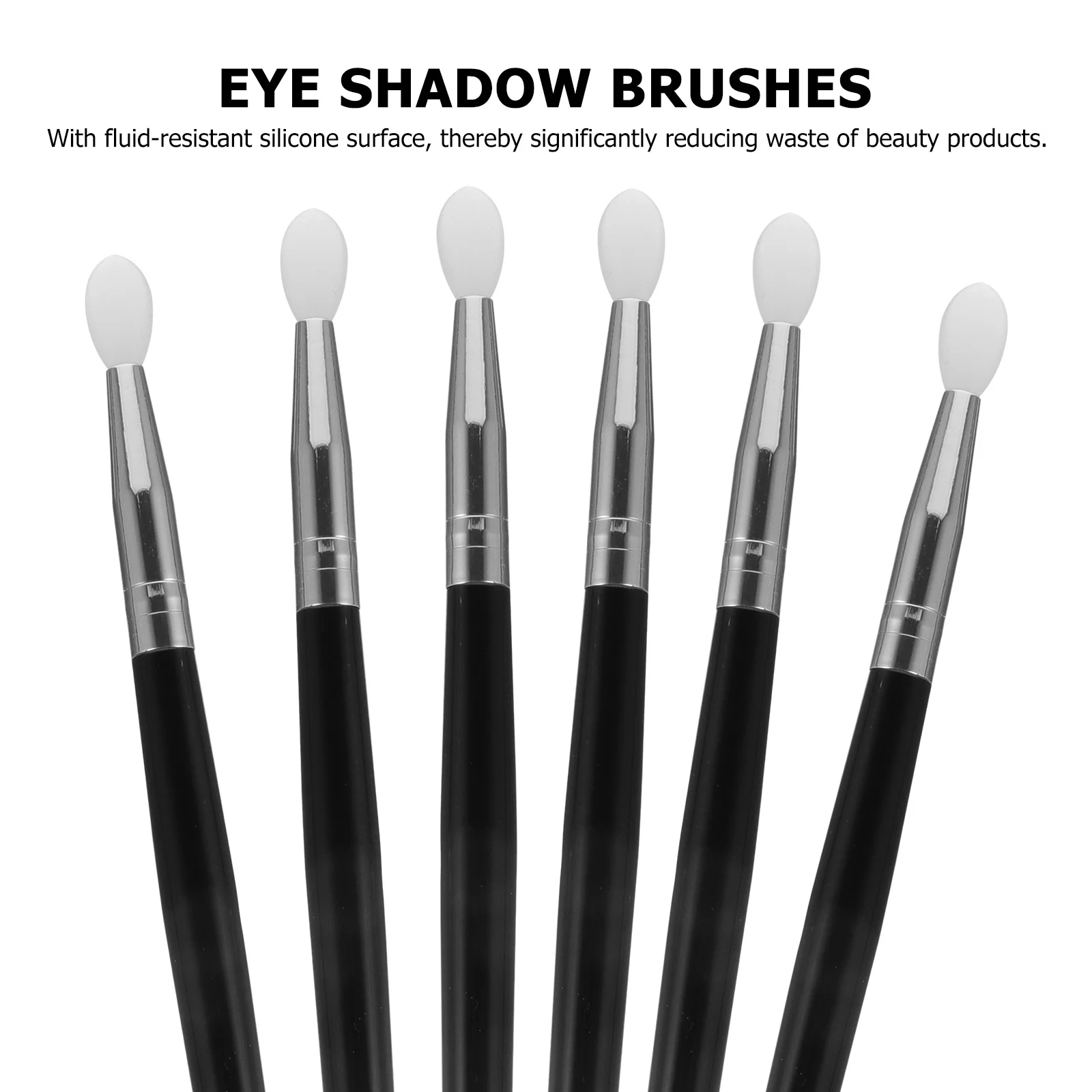 6 stuks professionele siliconen make-upset oogschaduw lippenbalsem applicators herbruikbare milieuvriendelijke borstels siliconen oogschaduw