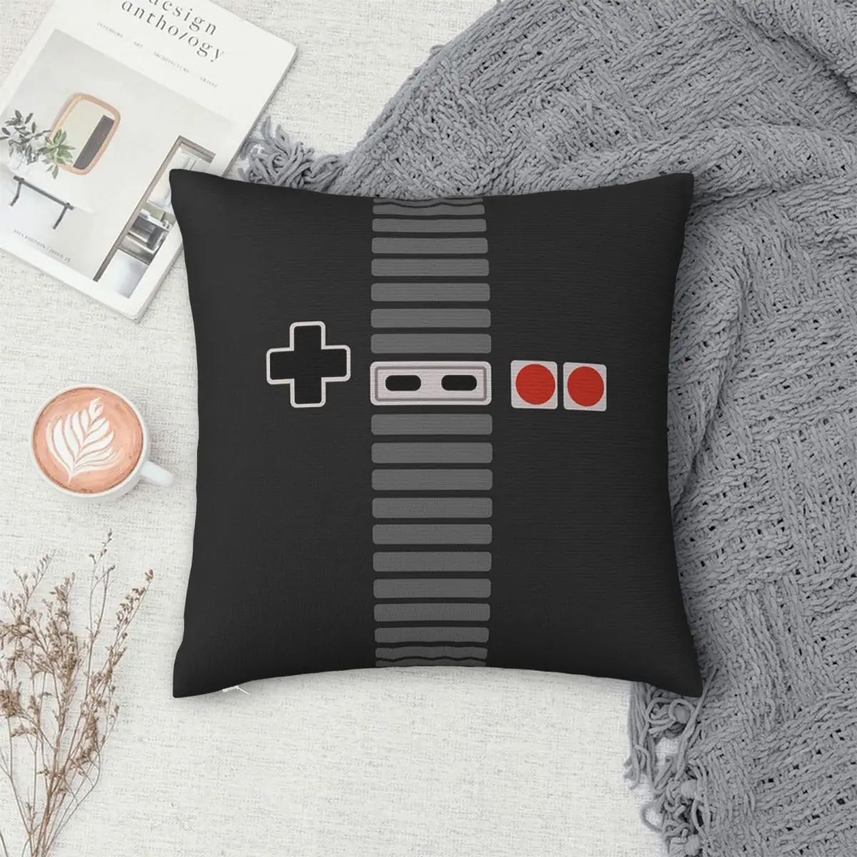 

Квадратная наволочка контроллера, наволочка из полиэстера, декоративная удобная декоративная подушка на молнии для домашнего дивана