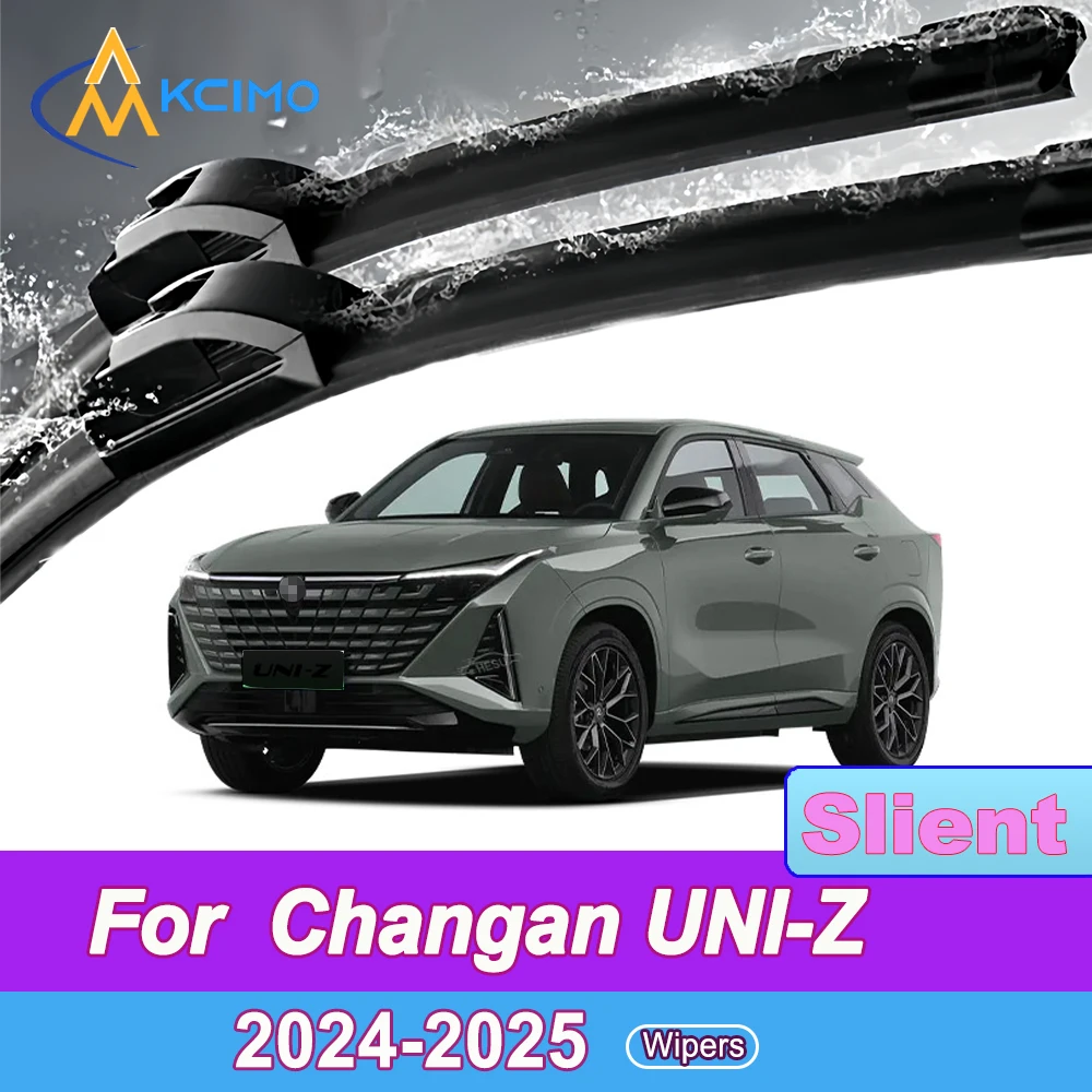 

2 Pack Silent Beam Wiper Blades For Changan UNI-Z 2024-2025 Noiseless All-Weather Design Windshield Rain Brush Accessories