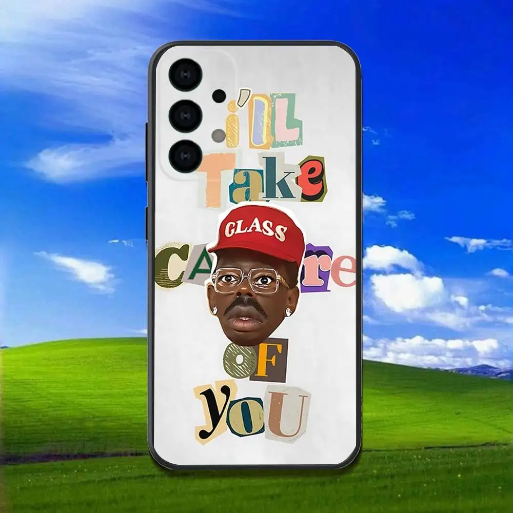 Casing Ponsel Don t Tap the Glass T-Tyler untuk Samsung Galaxy A13,A21s,A22,A31,A32,A52,A53,A71,A80, Cangkang Hitam Lembut