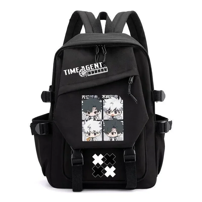 Chibi, Black White Pink Green, Link Click, Student Kids Teens School Bags, Large Capacity Mochilas Anime Backpacks Girls Boys