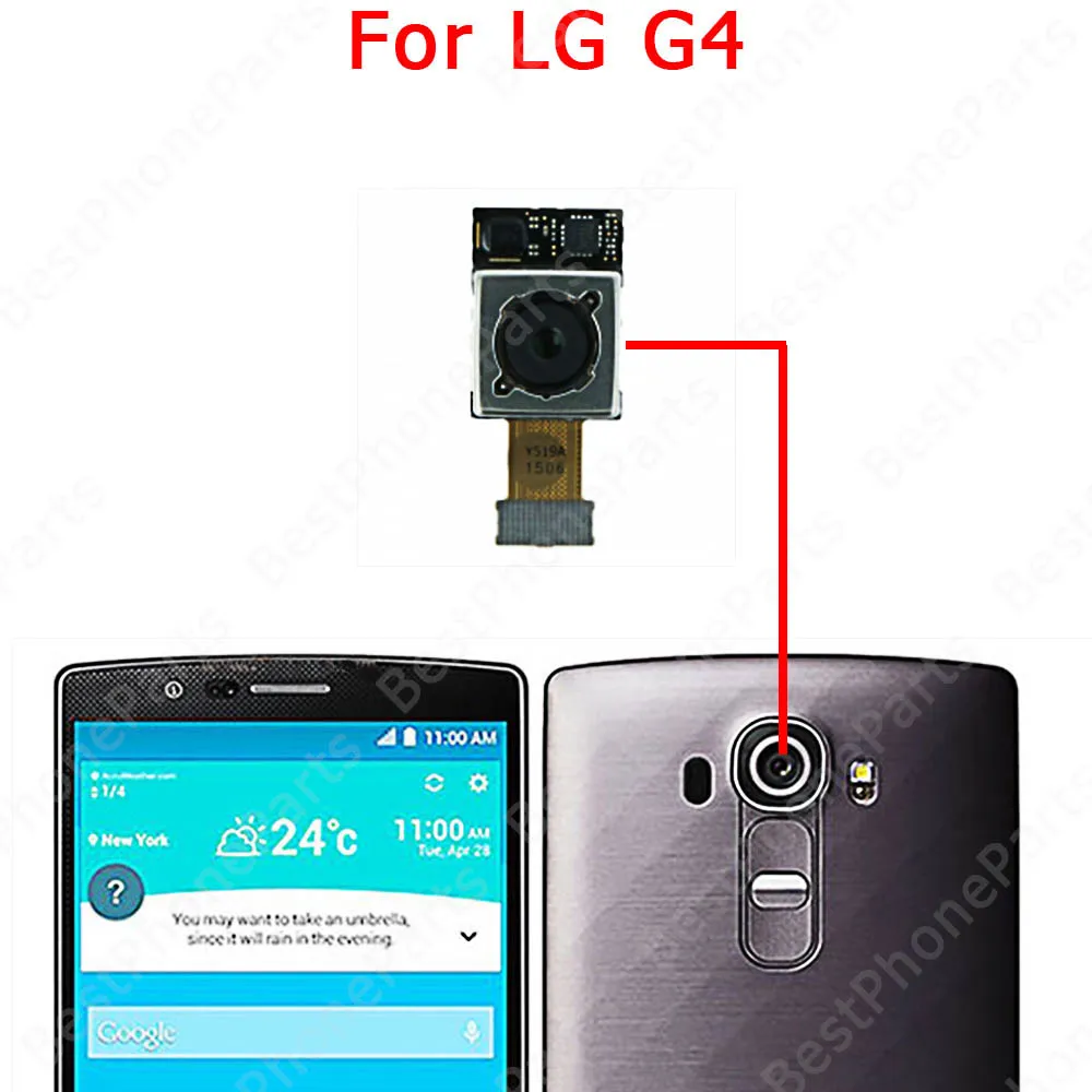 Selfie Front Rear Back View Backside Camera Module For LG G4 G5 G6 G7 G8 G8S G8X ThinQ Camera Replacement Spare Parts