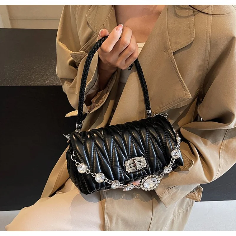 

Роскошная женская элегантная винтажная кожаная сумка через плечо, модная элегантная женская повседневная простая сумка