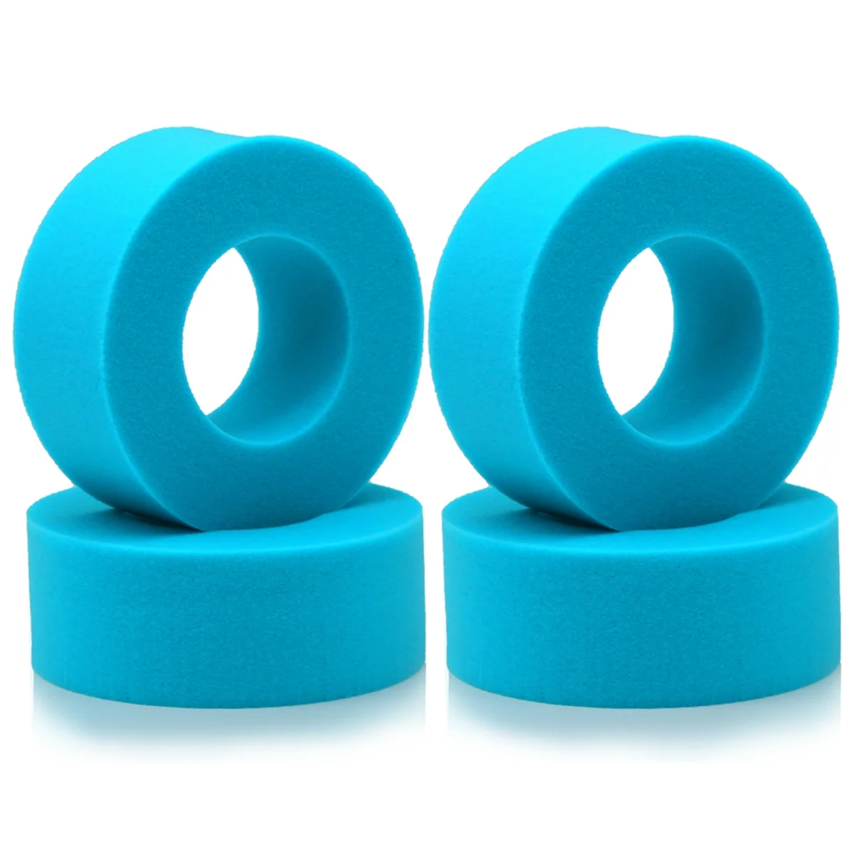 4PCS RC Dual Stage Softer Foam 100-110mm Fit 1.9inch Wheel Tires for RC Crawler Axial SCX10 90046 TRX4,Blue