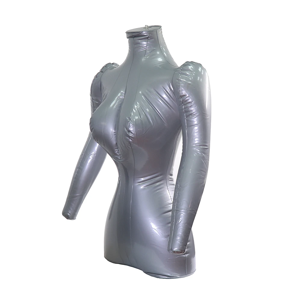 PVC Ladies Half Body Arm Inflatable Mannequin Shirt T Shirt Top Display Torso Model Woman Half Body Inflatable Mannequin - Image 2