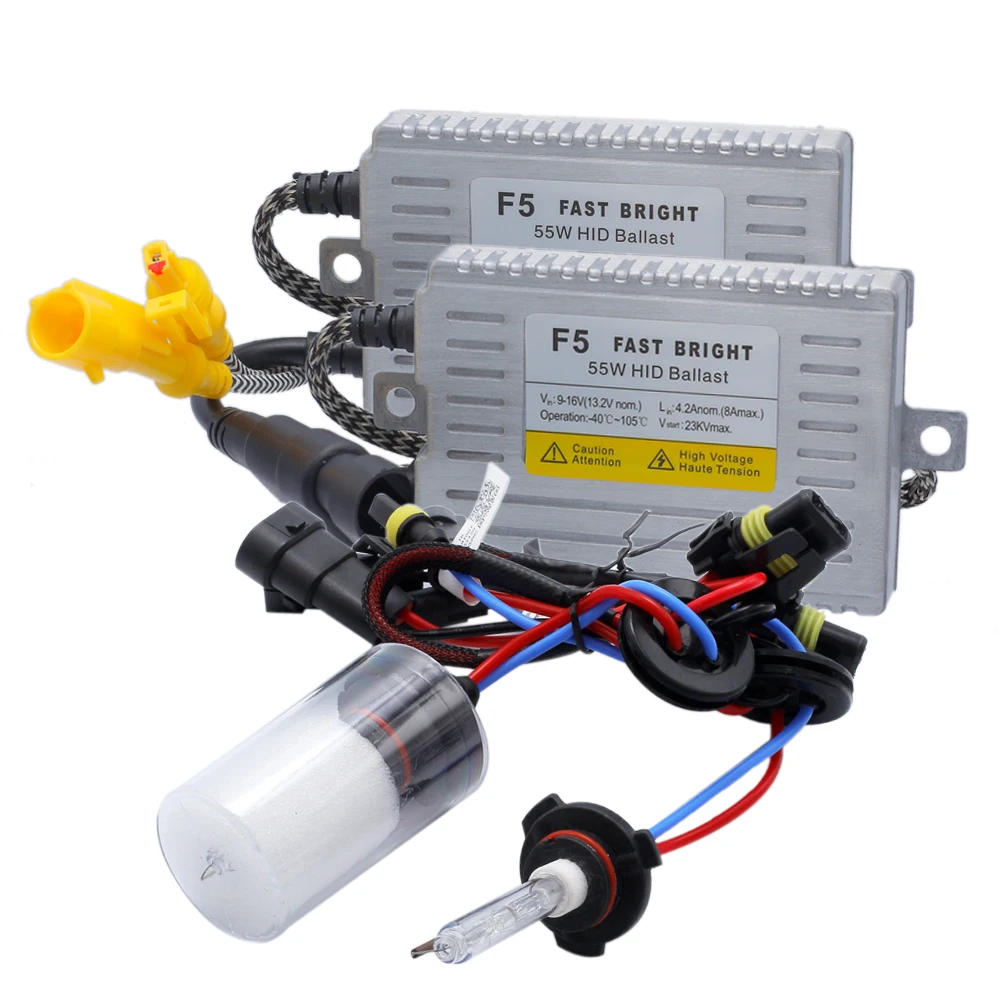 Oright DLT F5 Fast Start Ballast Cnlight bulb H1,H3,H7,H11,HB3,HB4,D2H,9012/HIR2 6000K,8000K AC 12V 55W HID Xenon Kit car light