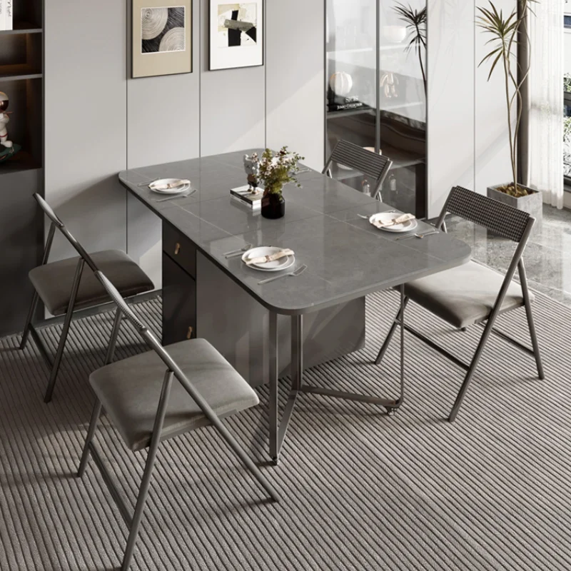 

Aesthetic Luxury Modern Dining Table Unique Design Organiser Italian Home Dining Table Folding Shower Mesa Lounge Furniture