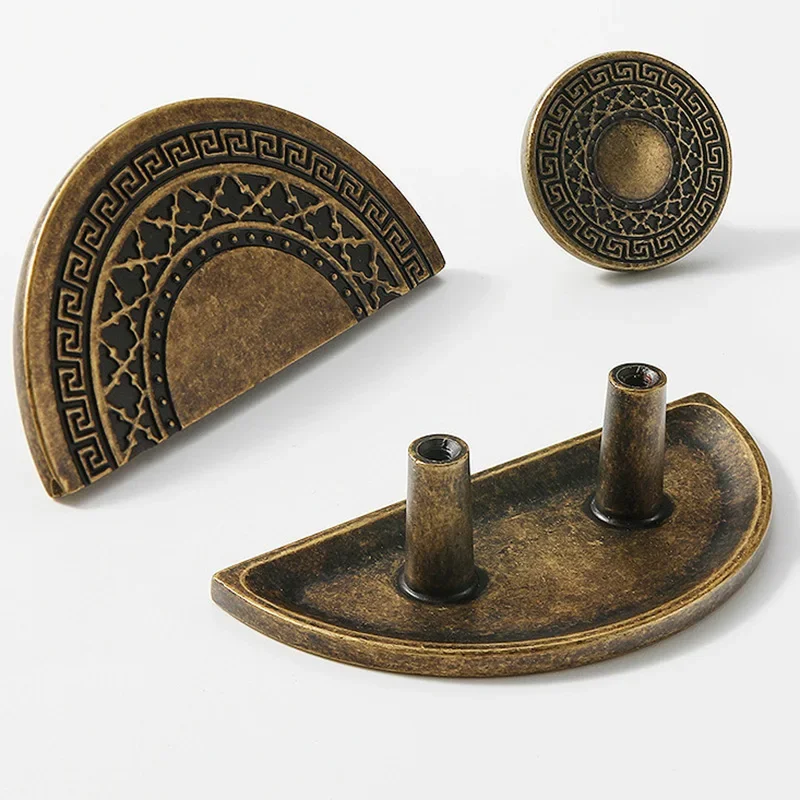 مقابض الخزانة لخزانة المطبخ، مقبض الحمام، الأجهزة، النحاس العتيق، التصميم الإبداعي، كوب مسطح عتيق، درج يسحب #3