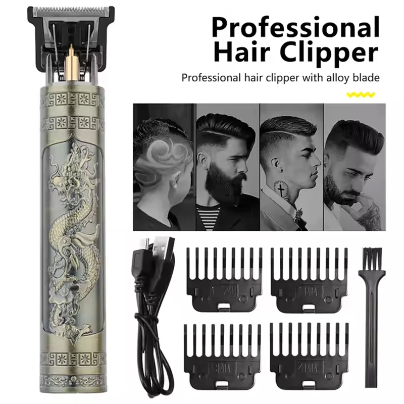 

New Hot Sale Electric Hair Cutting Machine Clippers Rechargeable T-Blade Trimmer Cordless Shaver Electric Hair Clippers