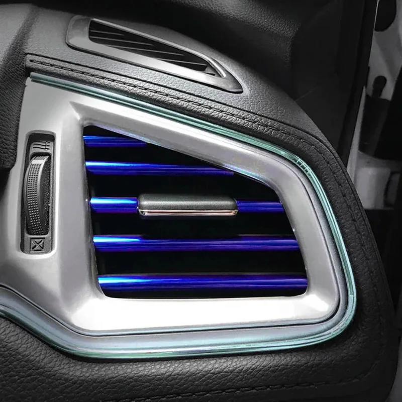10/20pcs Car Air Conditioner Decoration Strip For Vent Outlet Moulding Trim Strips Car Styling Car Door Edge Corner Decoration